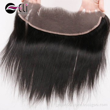 Eli 13x4 Nature lace closure, Brazilian Hair closure,Lace Frontal Silk Base Closure